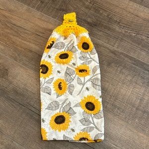 Homemade Crochet Decorative Towel Sunflower and‎ Honeybees